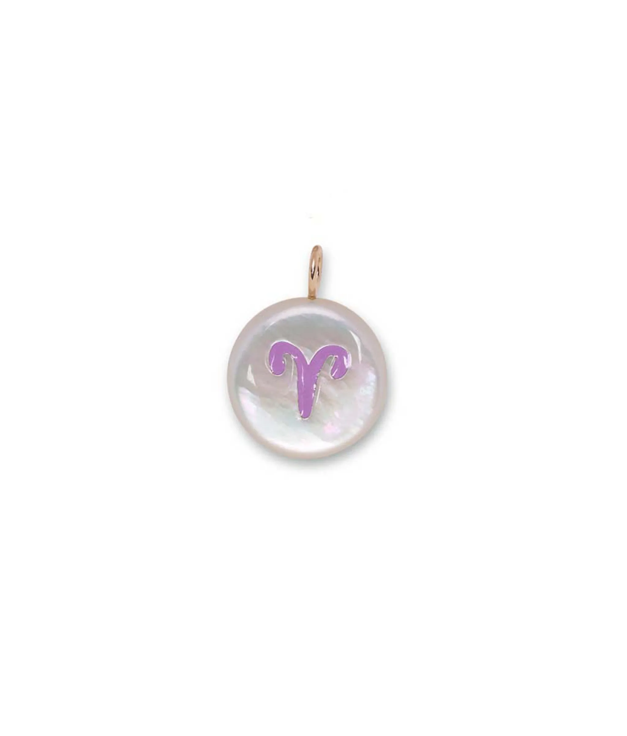 14k Gold Star Sign Charm in Aries