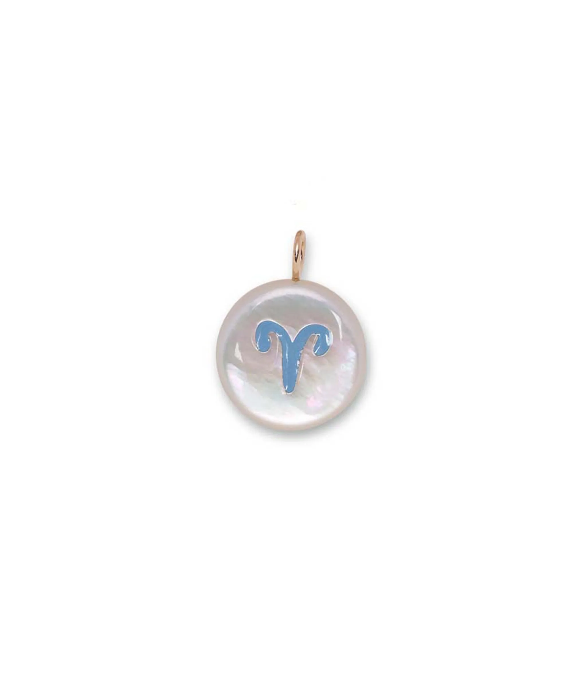 14k Gold Star Sign Charm in Aries