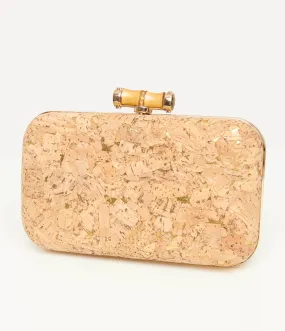 1950s Cork Clutch Handbag