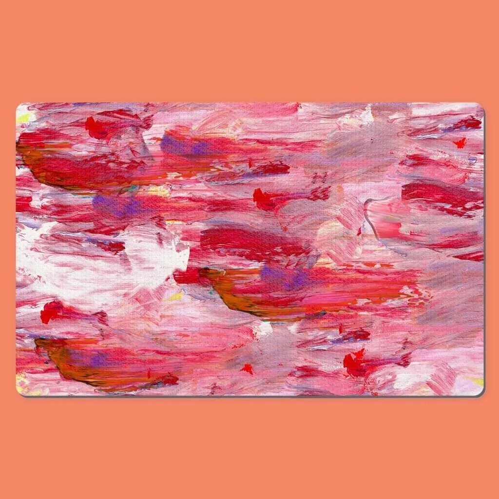 Abstract Art Desk Mats, Desktop Mat, Anti-Slip PU Leather Desk Mouse Mat Pad PC Laptop Office Computer Home Mice Mat Stylish Off