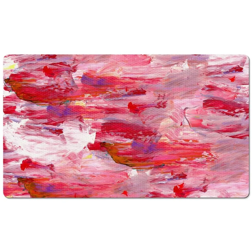 Abstract Art Desk Mats, Desktop Mat, Anti-Slip PU Leather Desk Mouse Mat Pad PC Laptop Office Computer Home Mice Mat Stylish Off