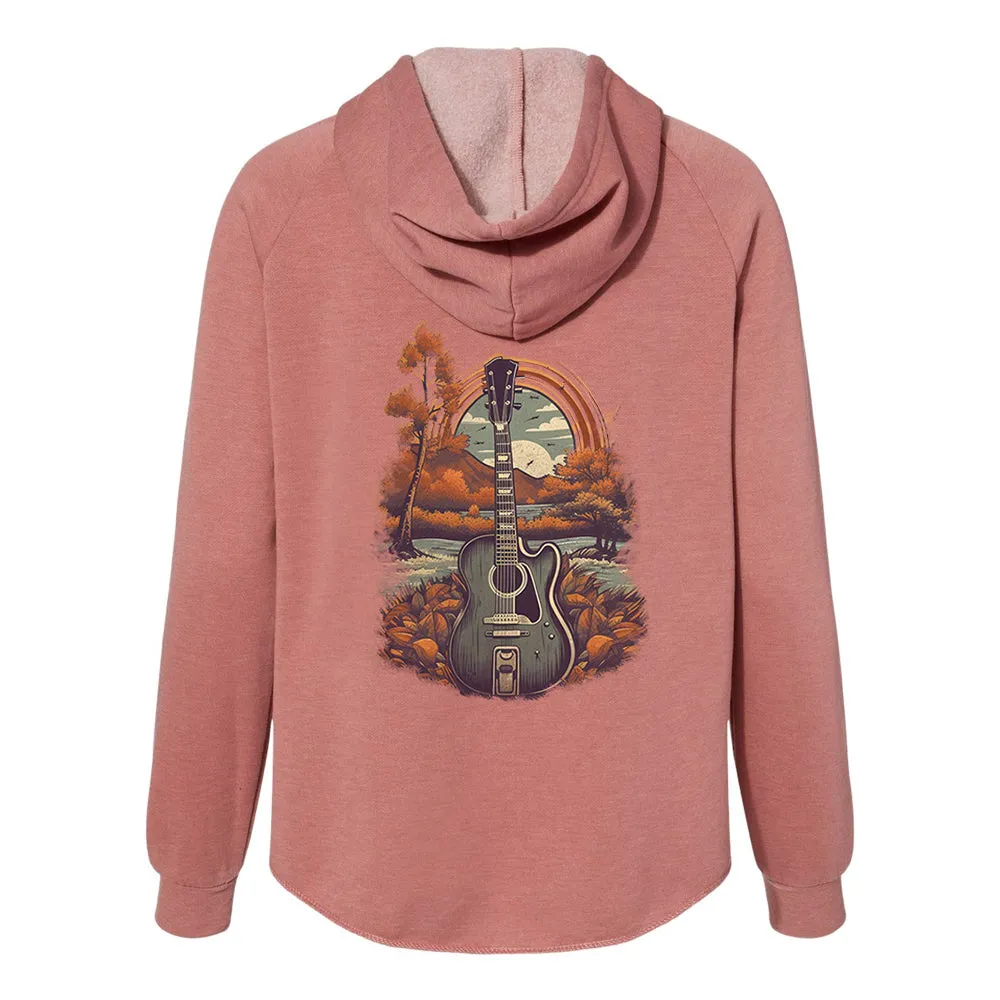 Acoustic Autumn Wave Wash Zip-Up Hoodie (Women)