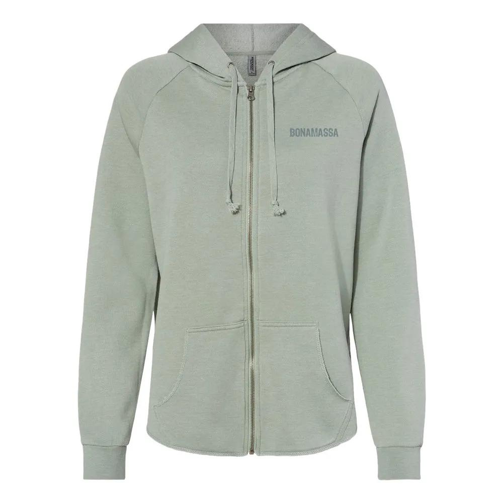 Acoustic Autumn Wave Wash Zip-Up Hoodie (Women)