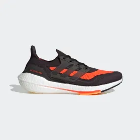 Adidas UltraBoost 21 Carbon Black Solar Red 9.5 D Medium