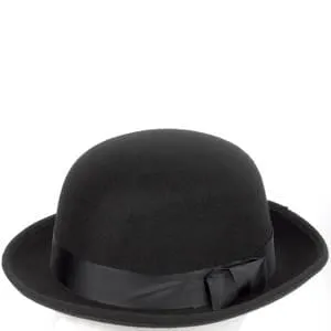 Adult Black Derby Hat with Inner Band