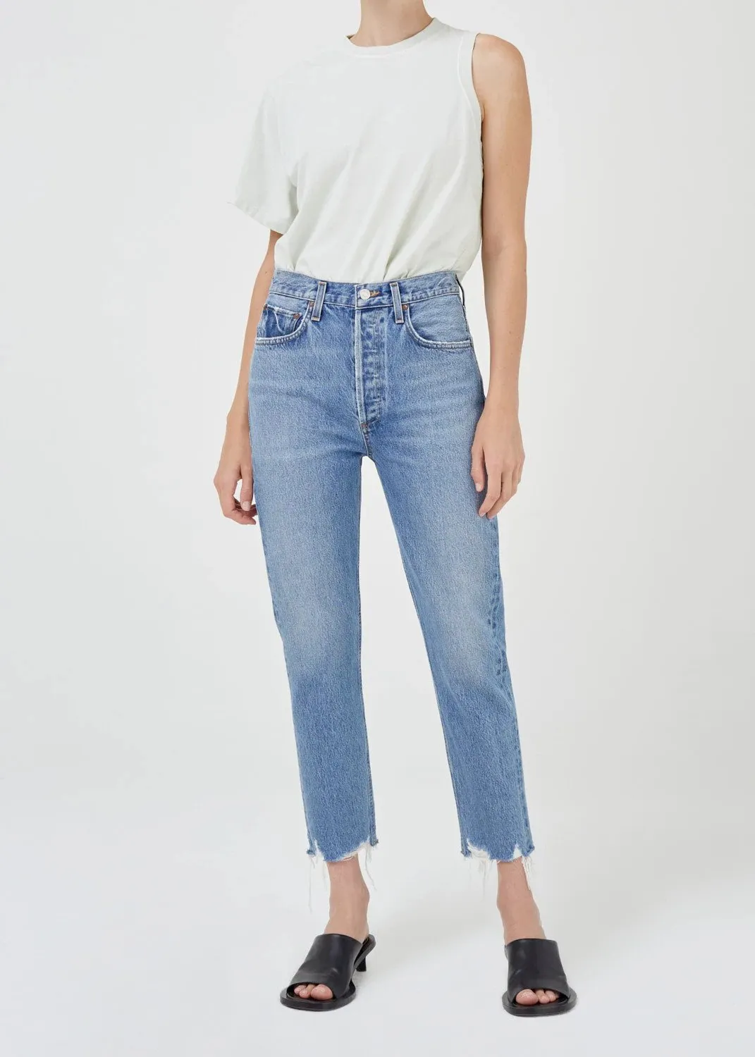 AGOLDE Riley High Rise Straight Crop Haven --> AGOLDE High Rise Straight Crop Jeans - Haven