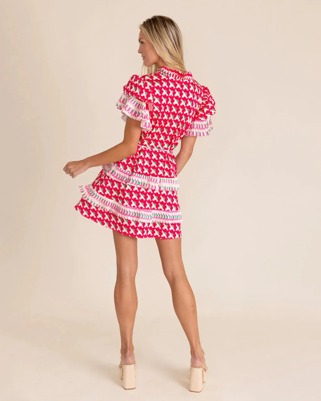 Alden Adair Courtney Dress - Red Pop