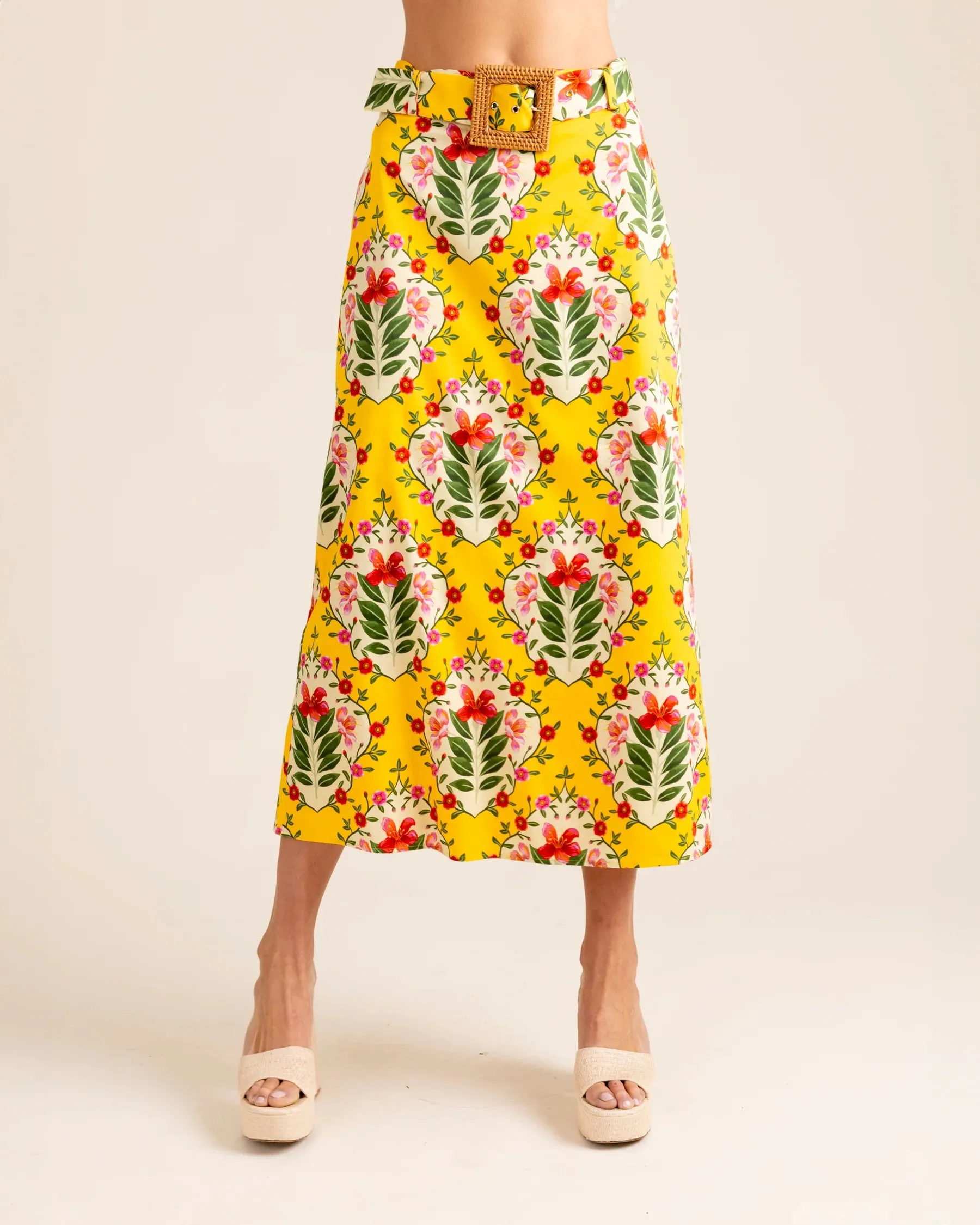 Alden Adair Maggie Skirt - Yellow Bouquet