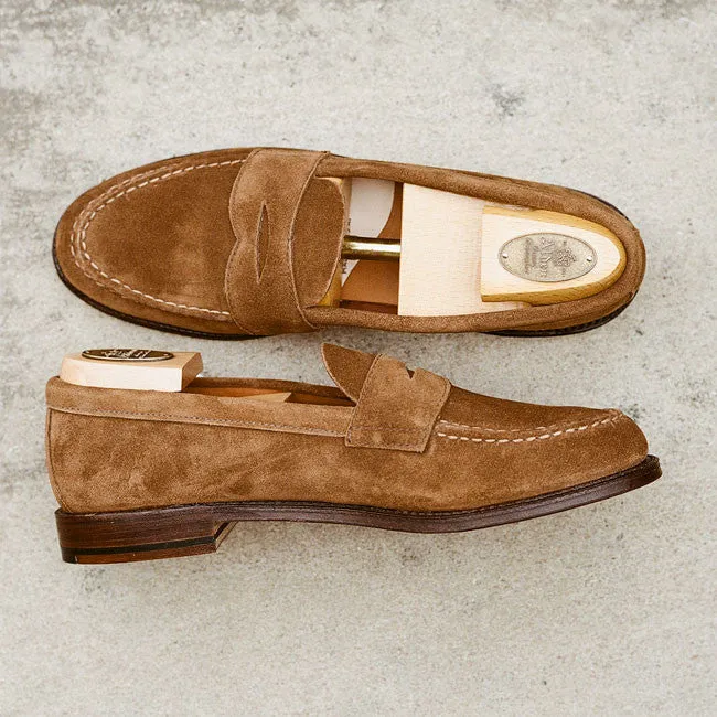 Alden Snuff Suede Unlined Penny Loafer