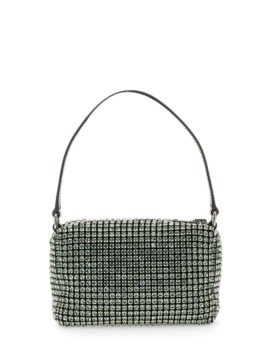 ALEXANDER WANG    HEIRESS MEDIUM MESH CLUTCH BAG WITH RHINESTONES