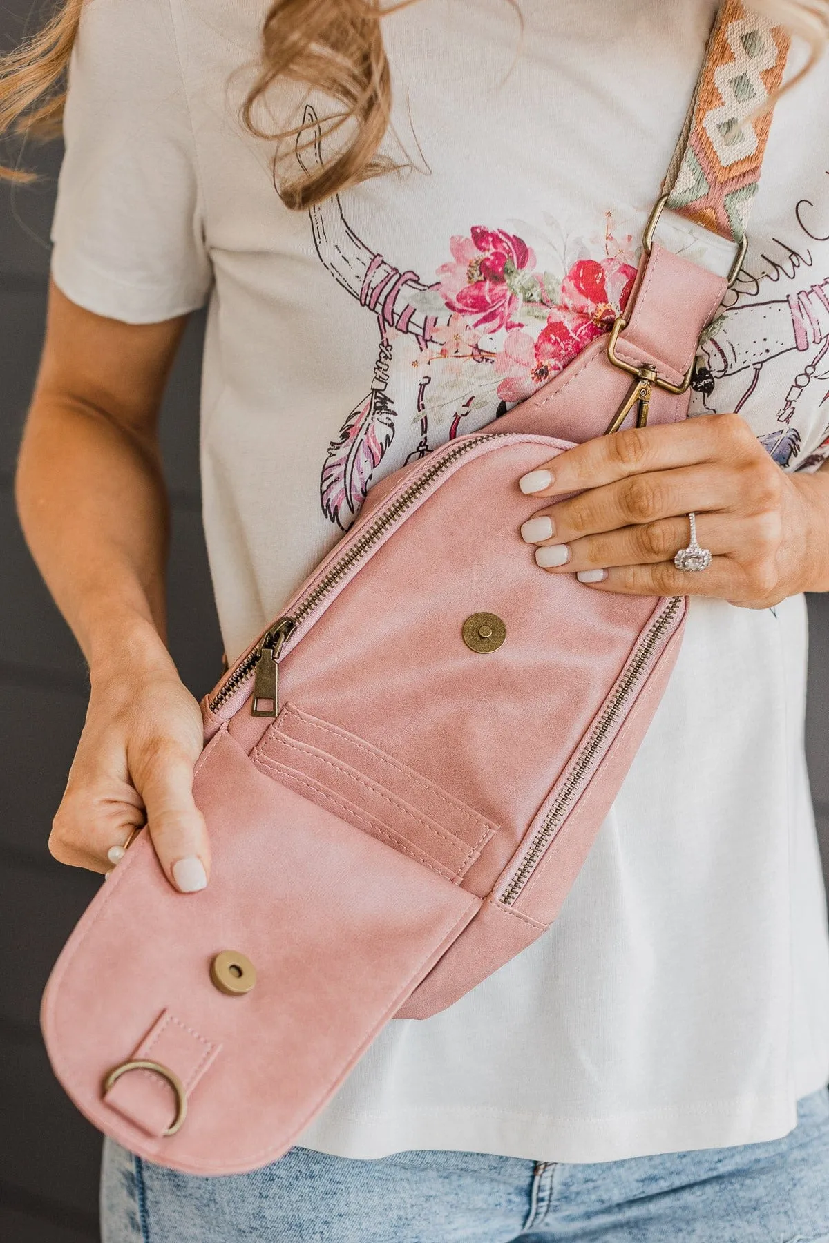 Always On The Go Sling Bag- Blush