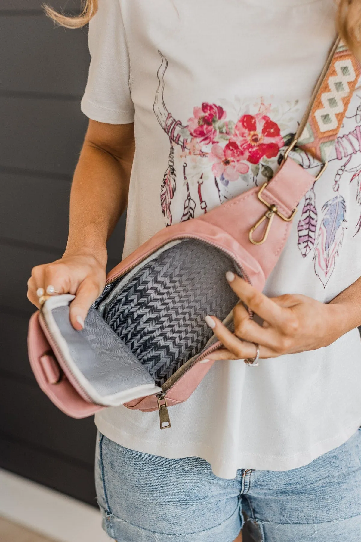 Always On The Go Sling Bag- Blush