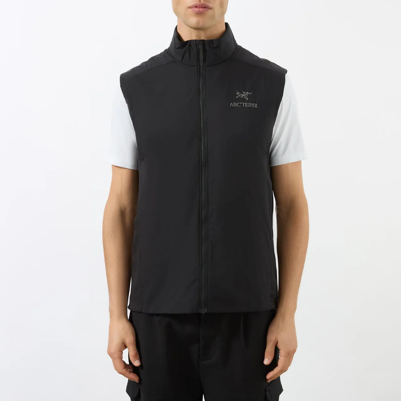 ARCTERYX Atom Zip-Through Logo Gilet - Black