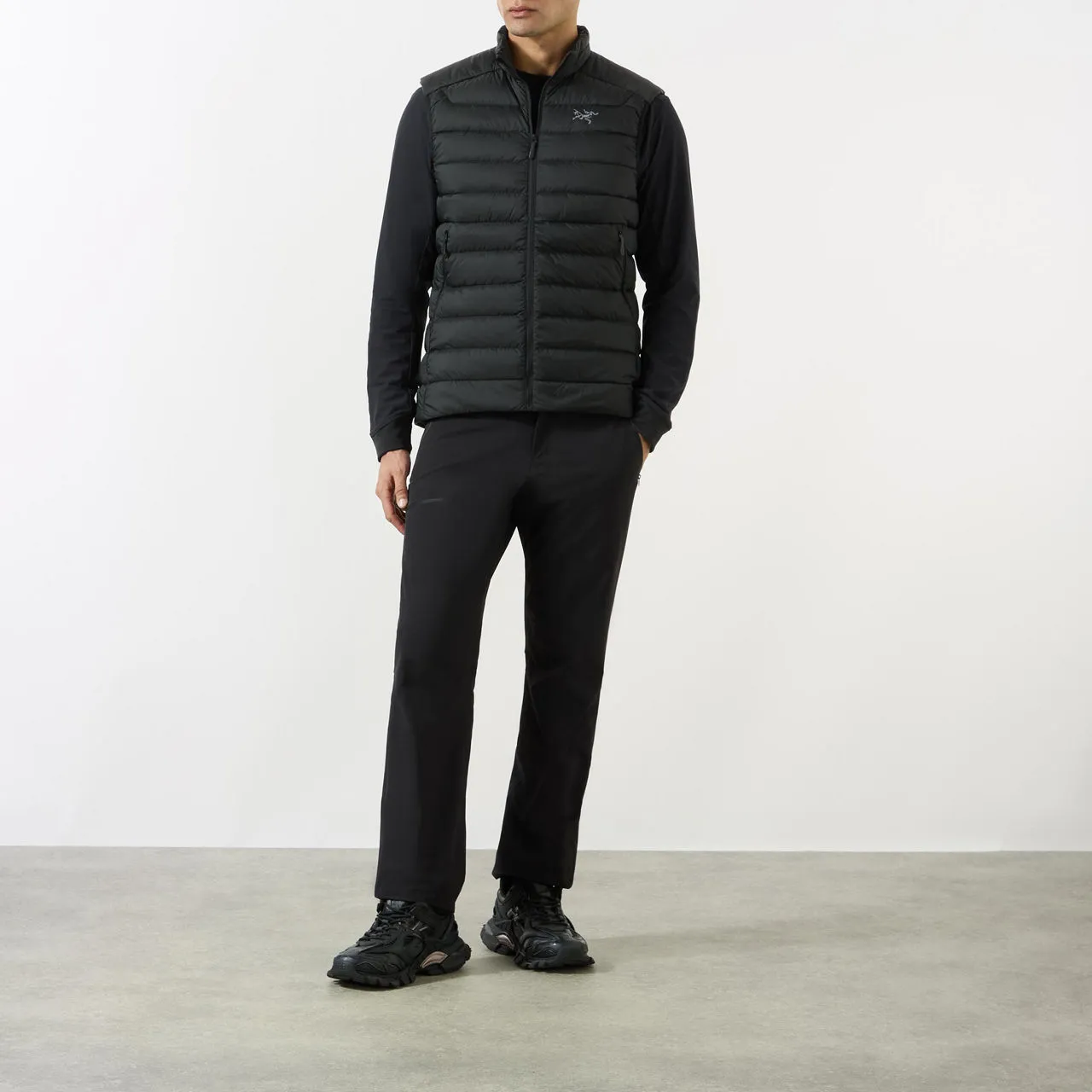 ARCTERYX Cerium Zip-Through Logo Gilet - Black