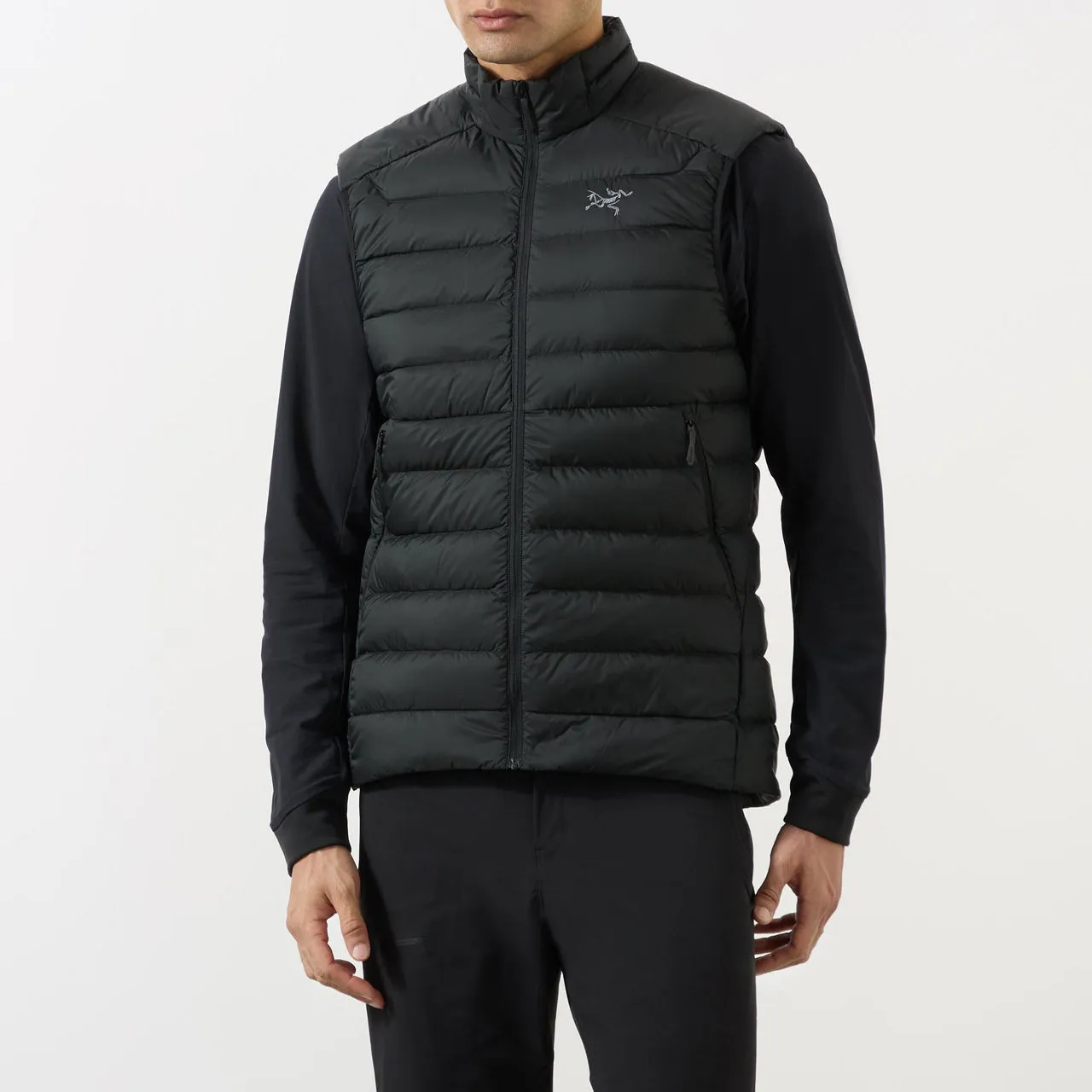 ARCTERYX Cerium Zip-Through Logo Gilet - Black