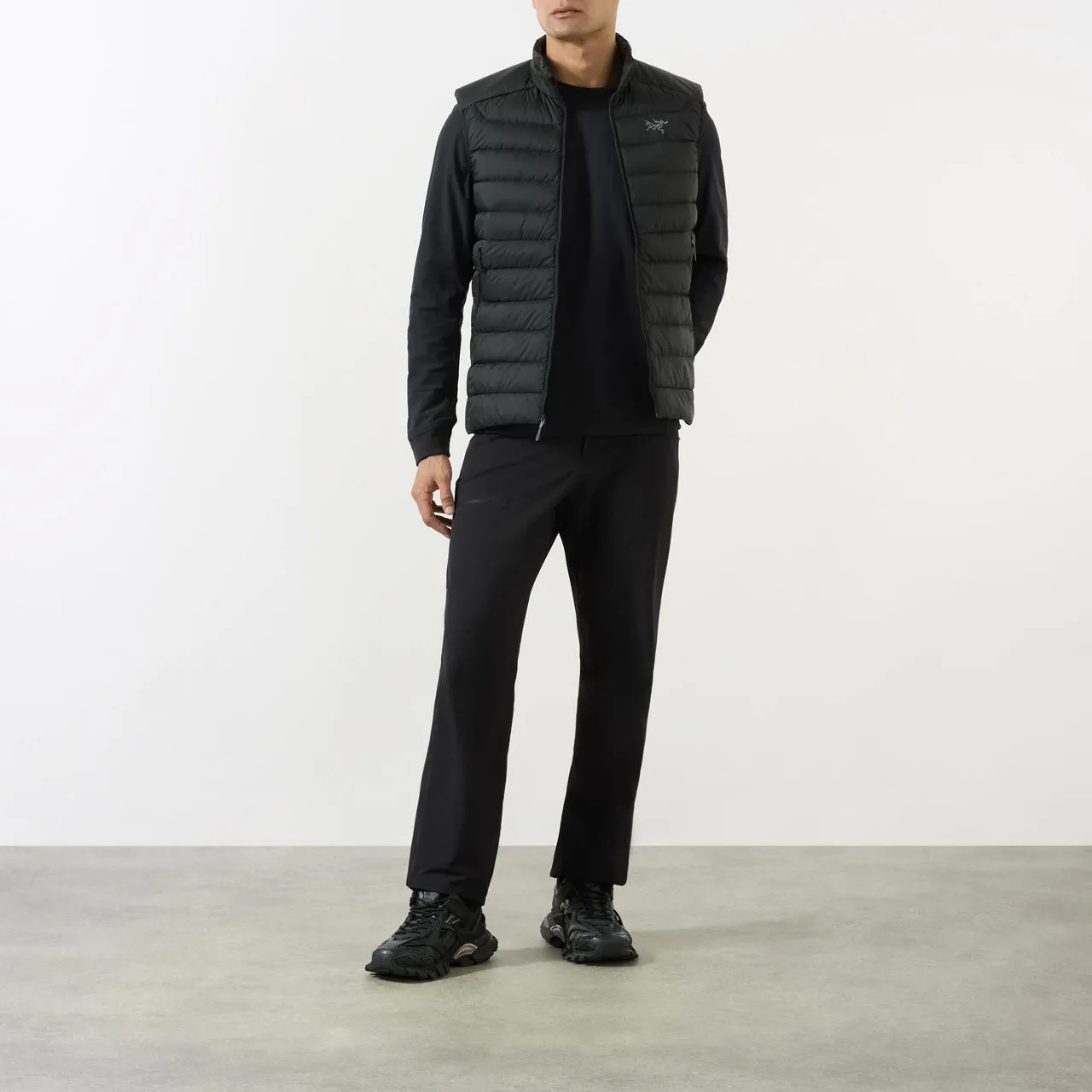 ARCTERYX Cerium Zip-Through Logo Gilet - Black