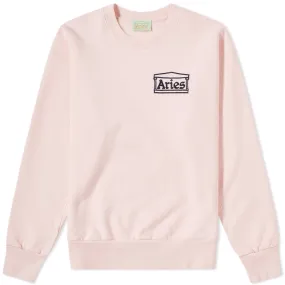 Aries Logo Crew SweatPink & Navy