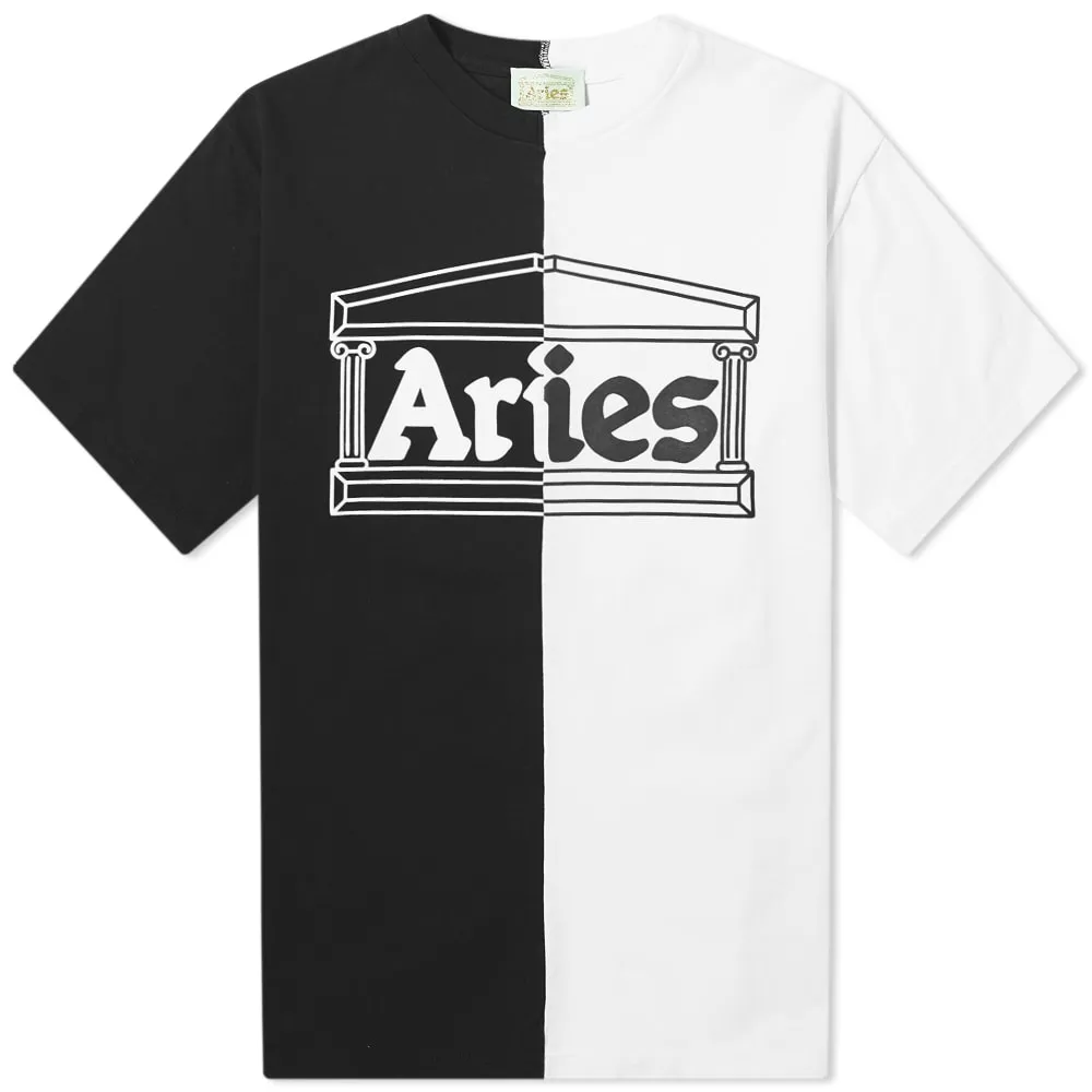 Aries Two Tone Temple TeeBlack & White