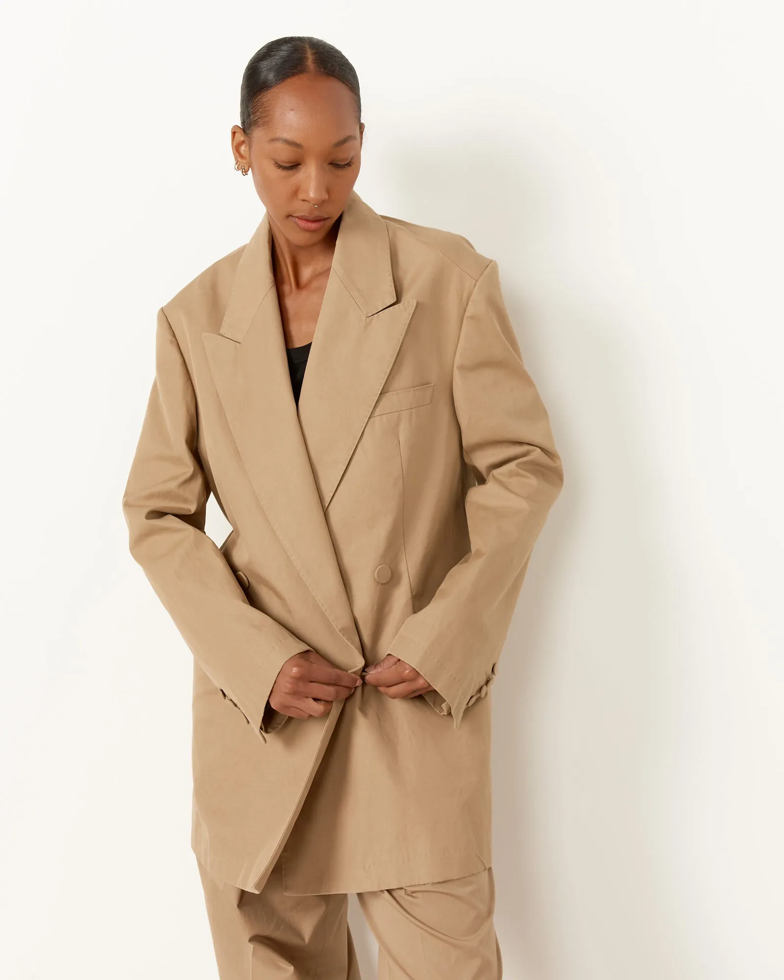 Beige Oversized Blazer