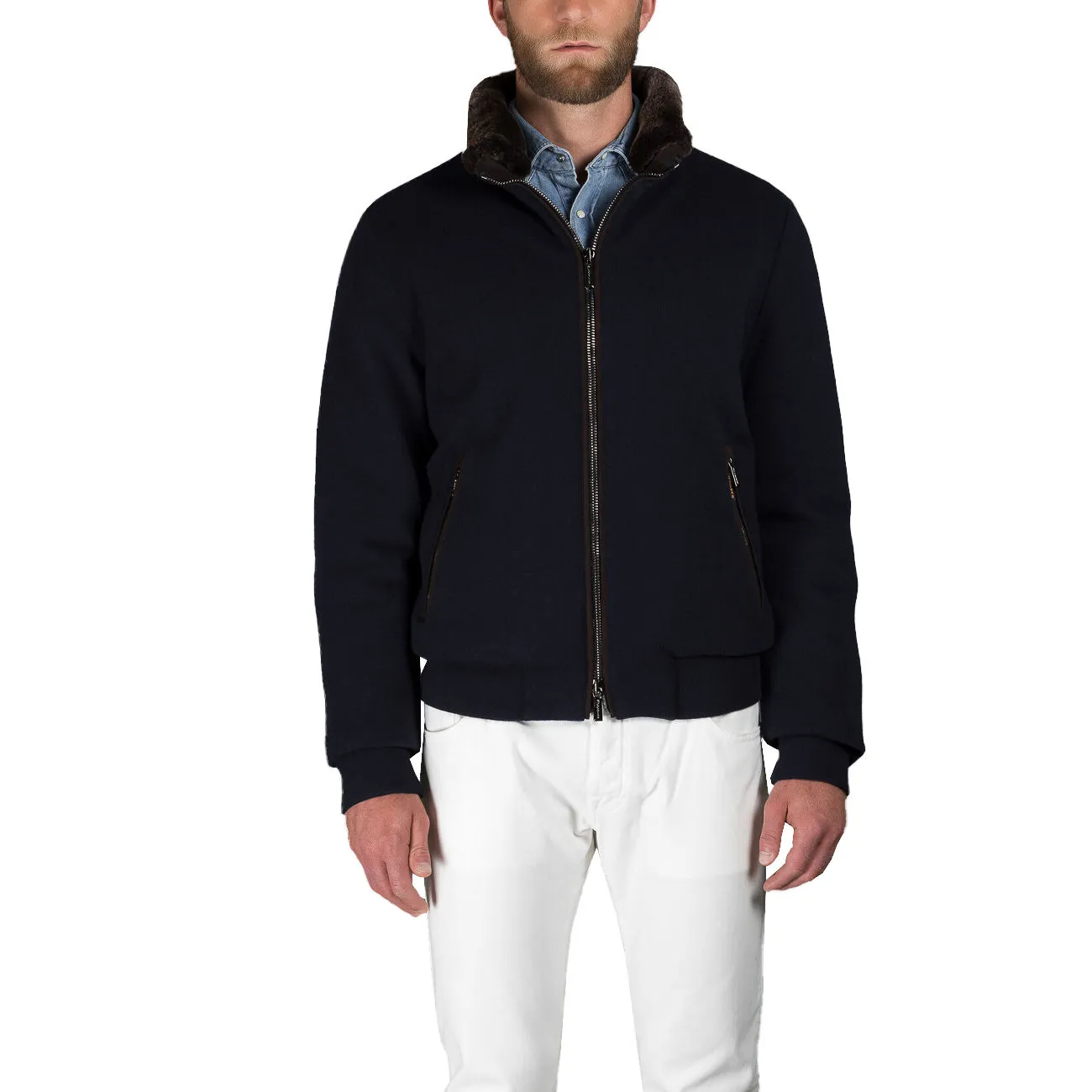 Bellati-MRW Navy Men's Bomber Jacket