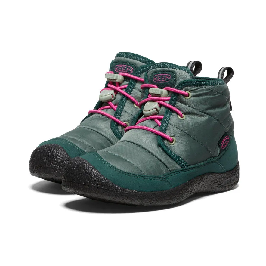 Big Kids' Waterproof Chukka in Dark Forest/Fuchsia Purple