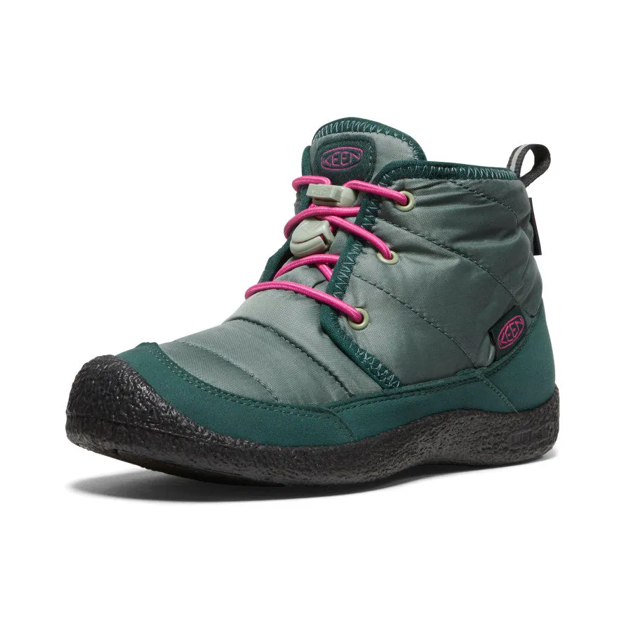 Big Kids' Waterproof Chukka in Dark Forest/Fuchsia Purple