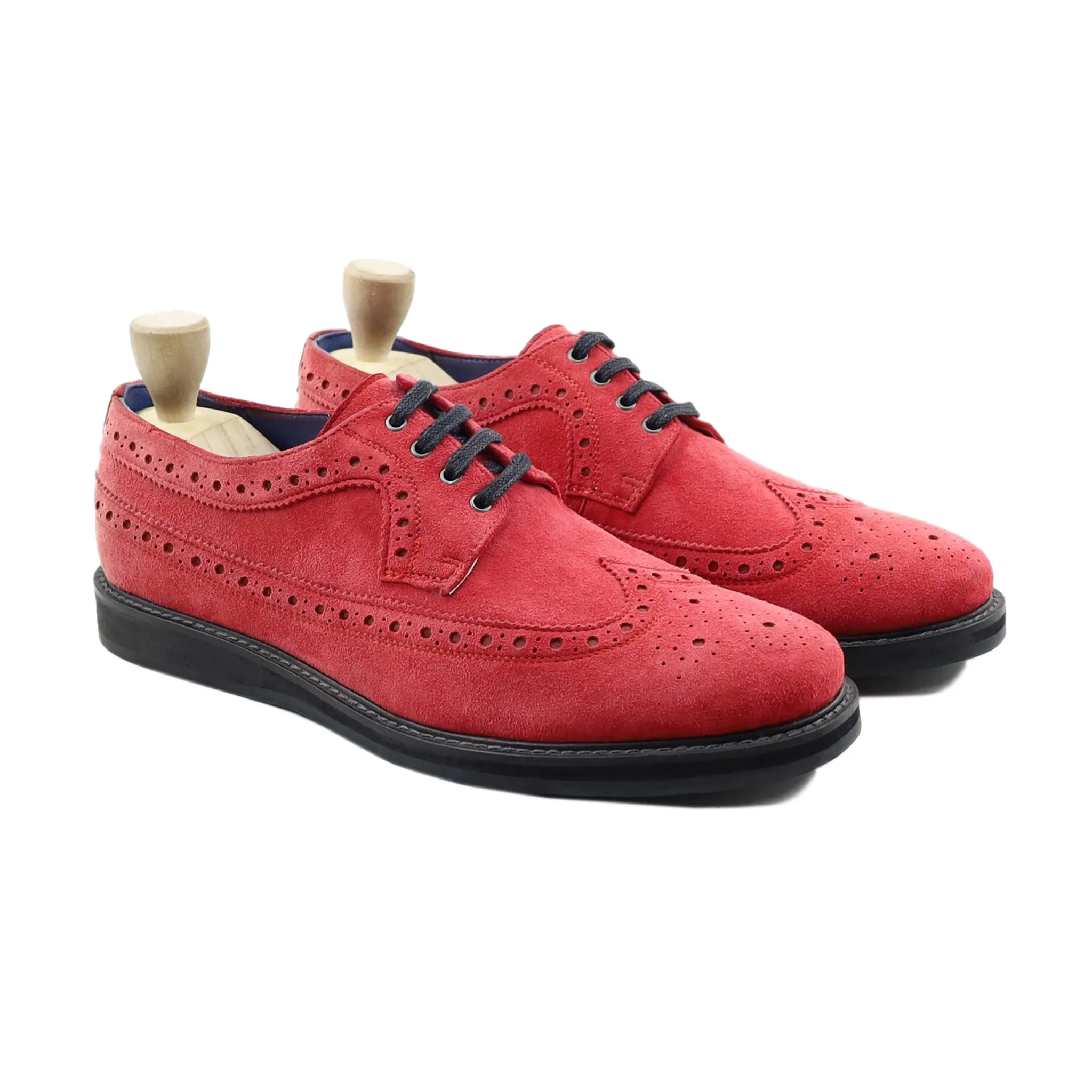 BISTOK Red Suede Derby Shoes