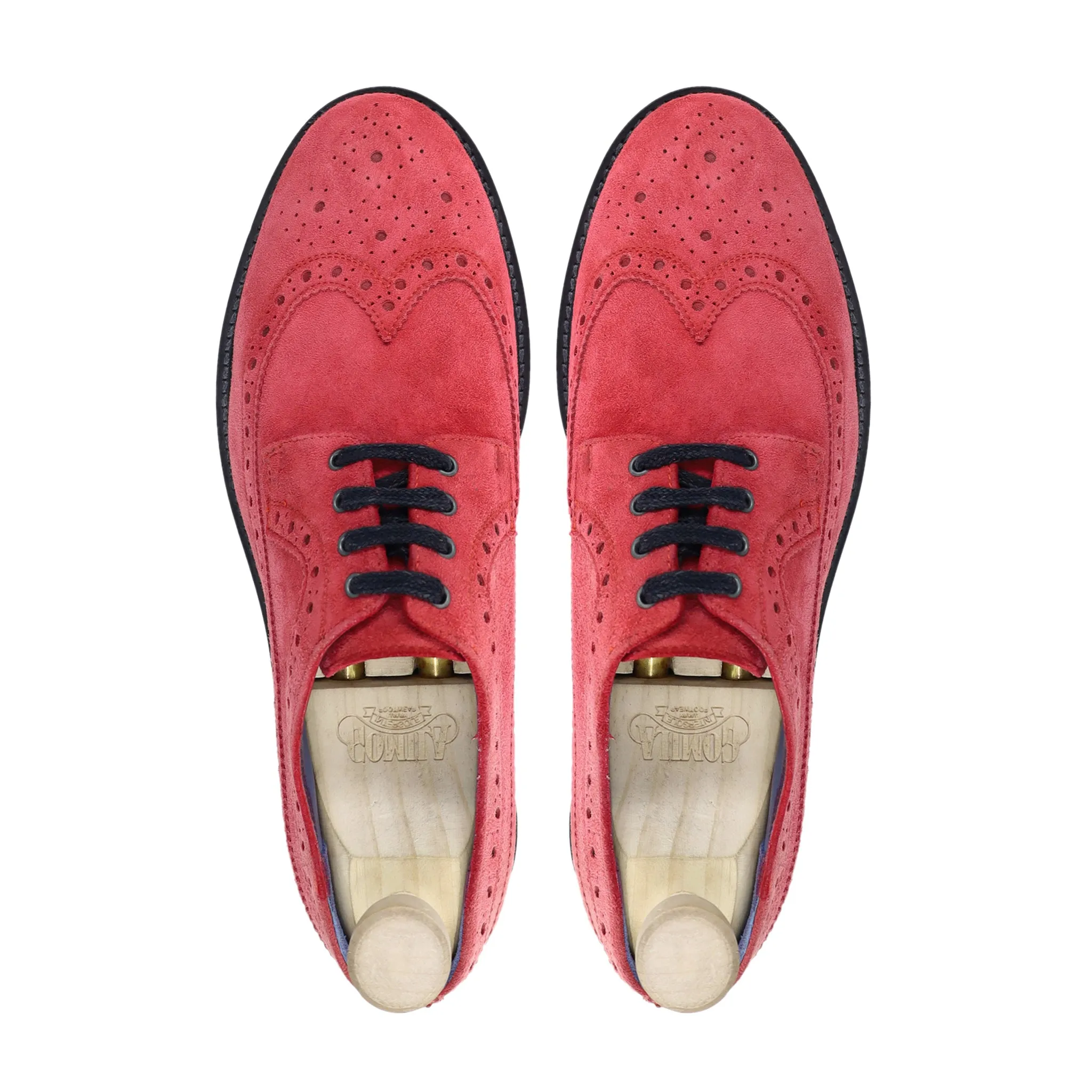 BISTOK Red Suede Derby Shoes