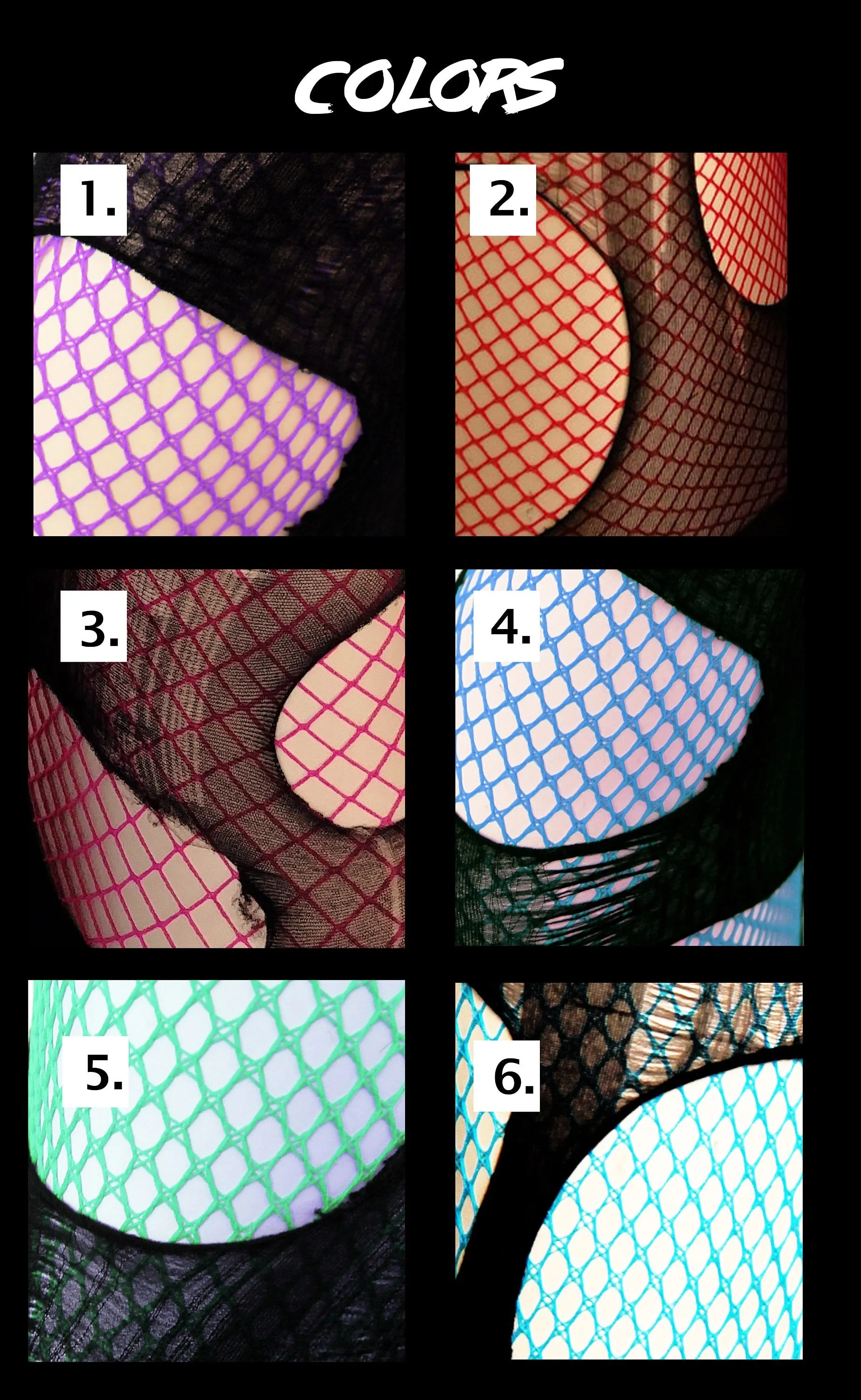 Black and white distressed fishnet stockings