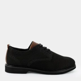 Black Lace-Up Shoes - AW-E24U-36NERO