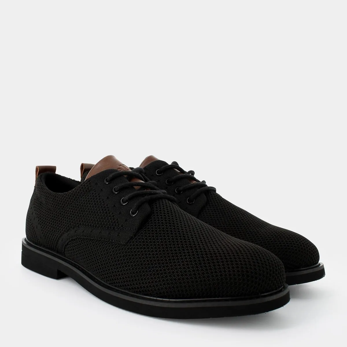 Black Lace-Up Shoes - AW-E24U-36NERO