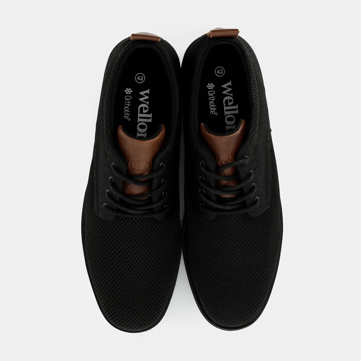 Black Lace-Up Shoes - AW-E24U-36NERO