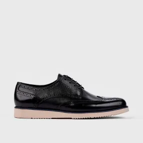 Black Leather Wingtip Sneakers 2.0 - Jasper Collection