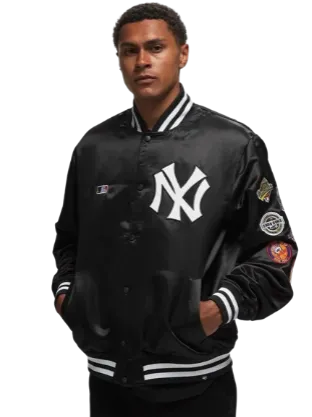 Black MLB New York Yankees Bomber Jacket