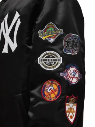 Black MLB New York Yankees Bomber Jacket