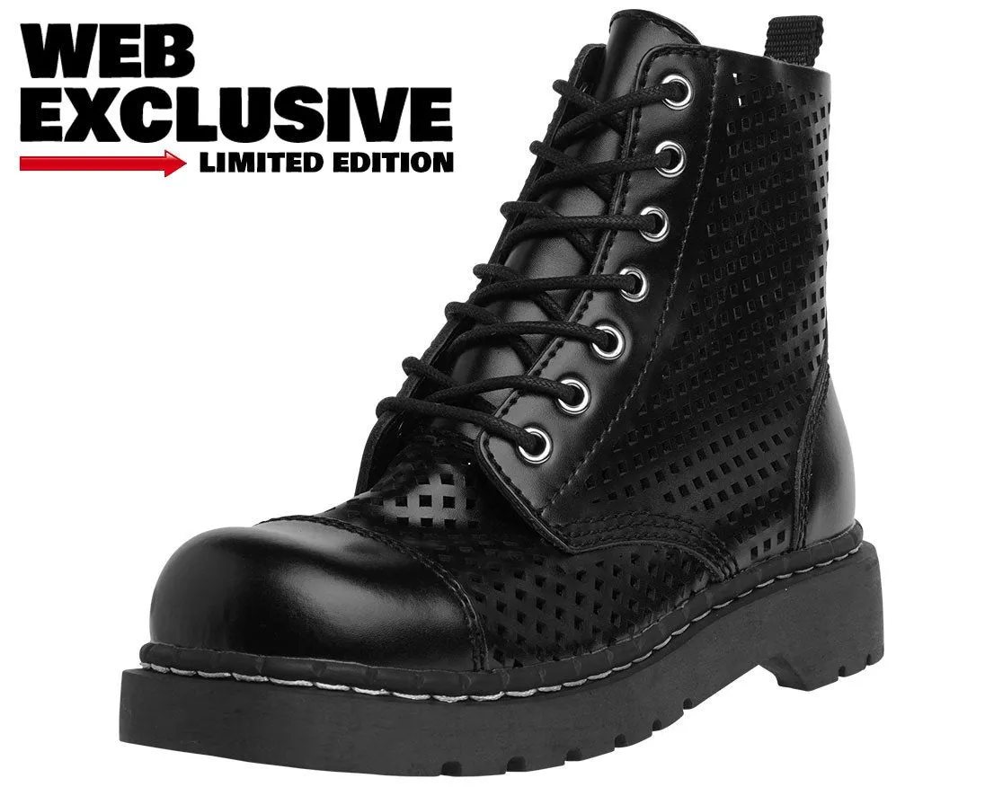 Black Perforated Boots