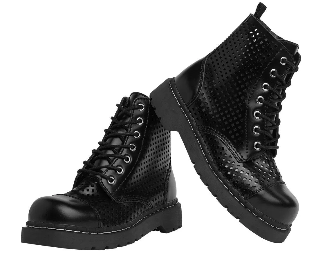 Black Perforated Boots