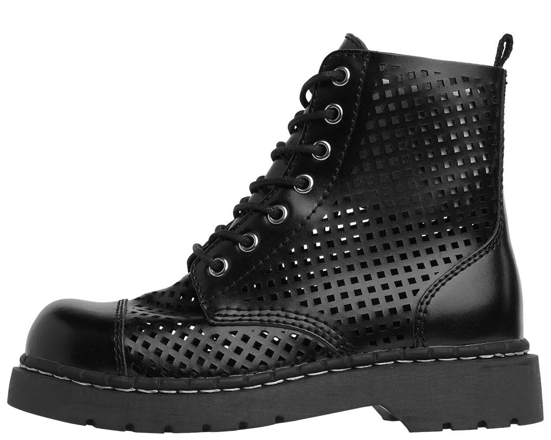 Black Perforated Boots