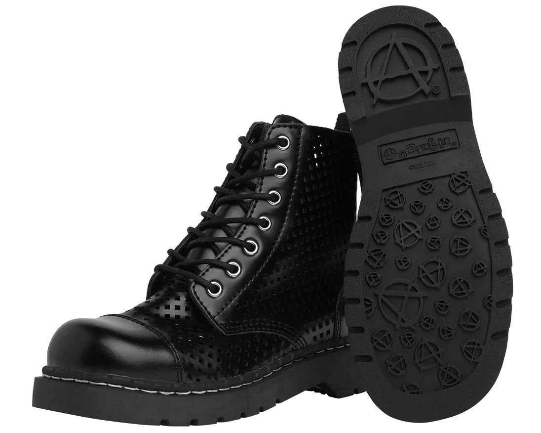 Black Perforated Boots