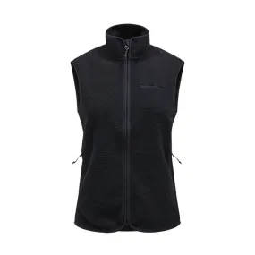 Black Pile Fleece Vest Women