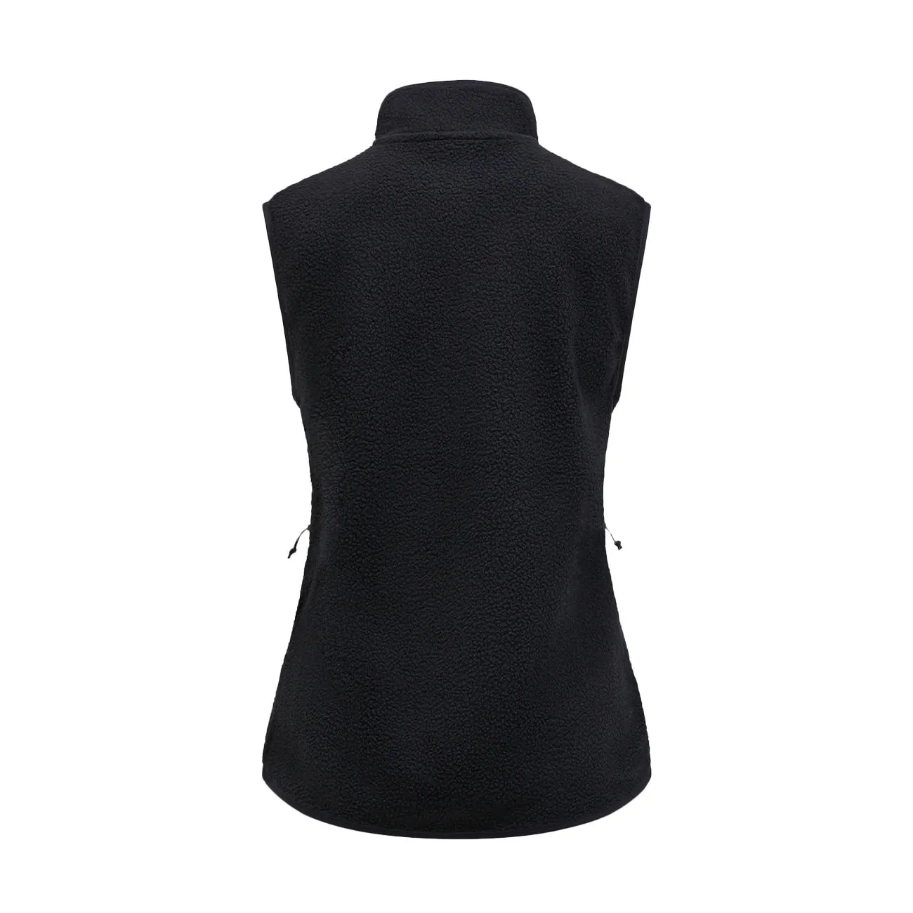 Black Pile Fleece Vest Women