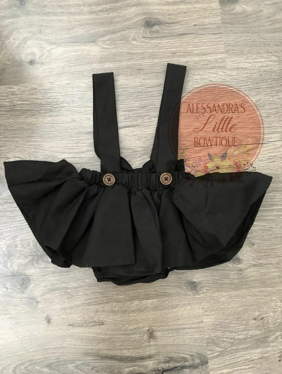 Black Skirt Bloomers with Suspenders