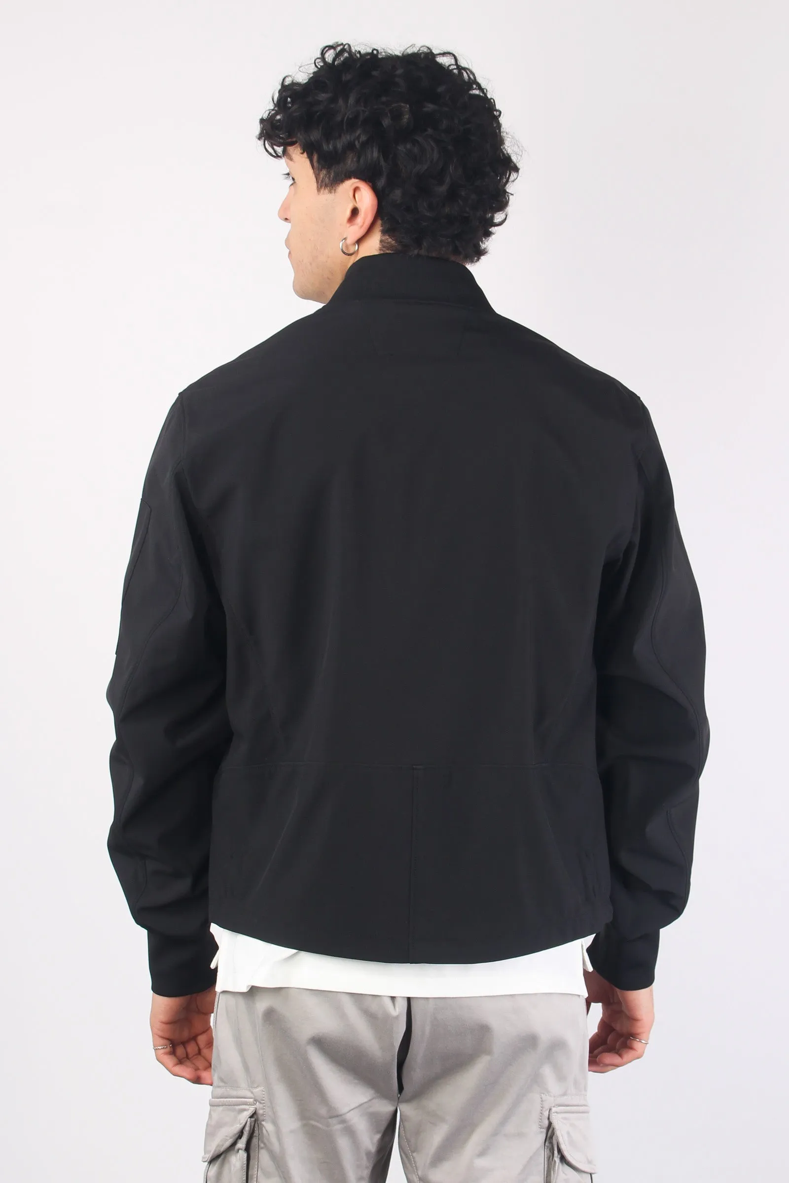 Black Zip Bomber Jacket