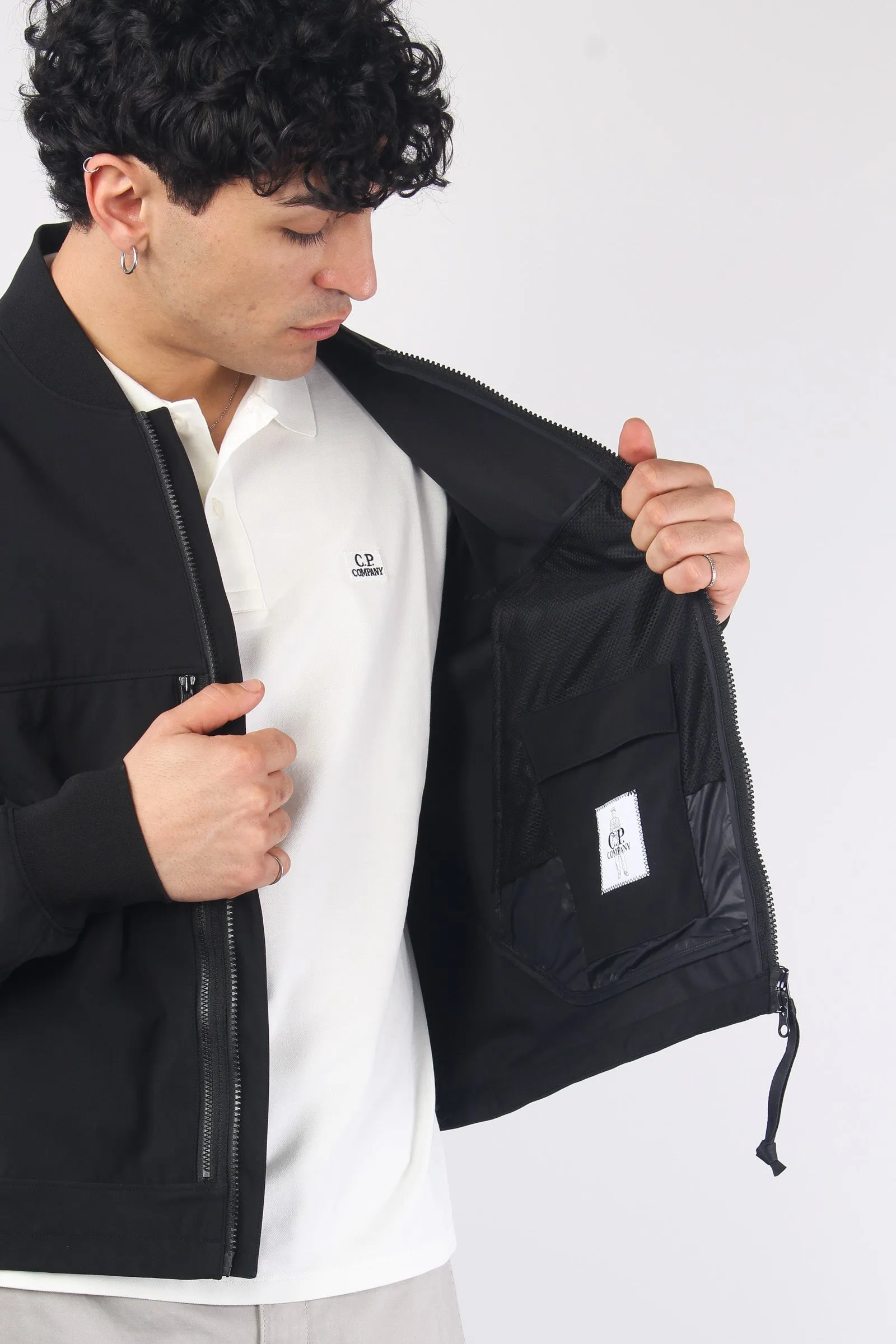 Black Zip Bomber Jacket