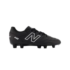 Black/White New Balance 442 V2 Academy FG Jnr Football Boots