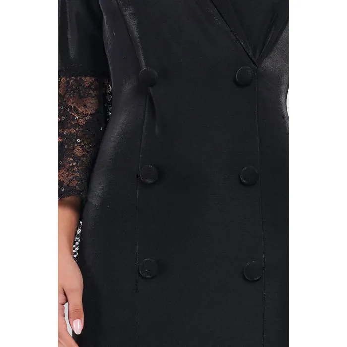 Blazer Dress With Lace Sleeves - Shop now!