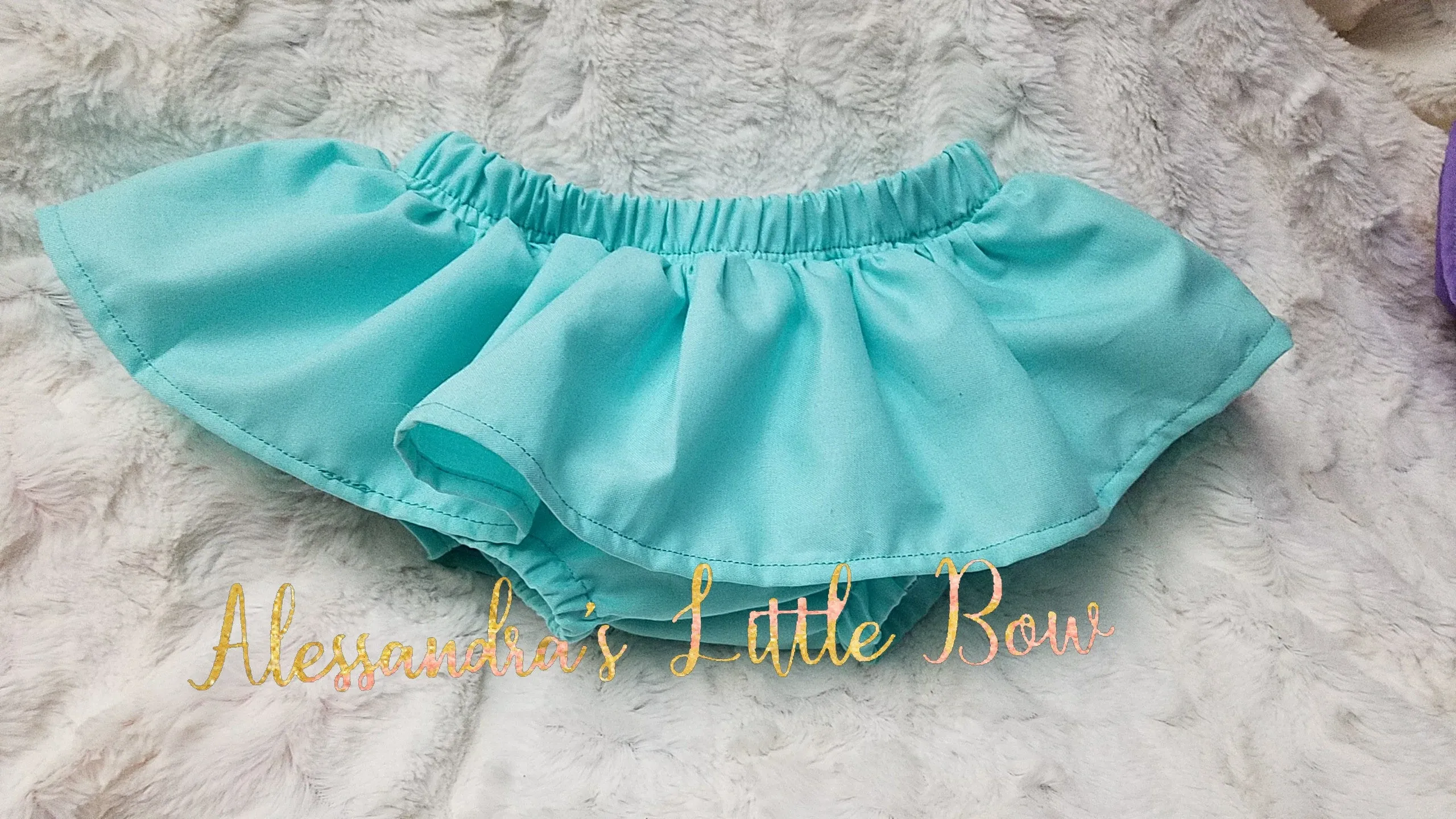 Blue bloomer skirt.