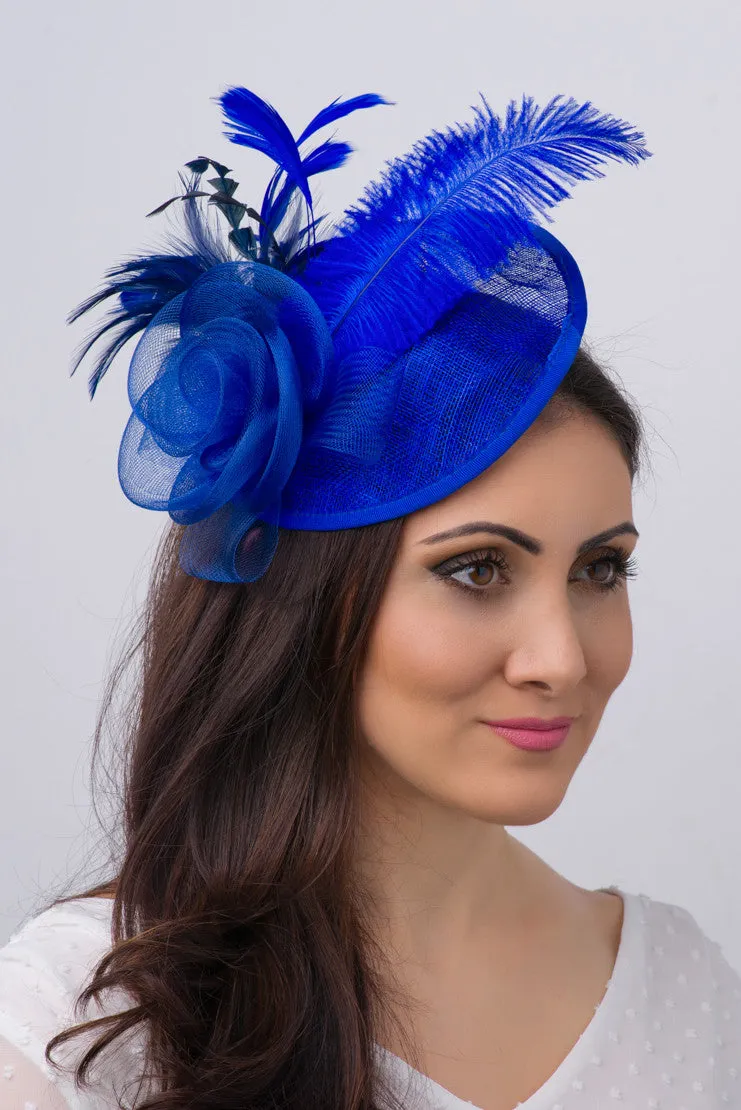 Blue Royal Fascinator - Kate