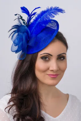 Blue Royal Fascinator - Kate