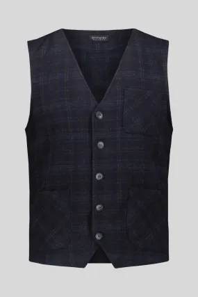 Blue vest with pockets